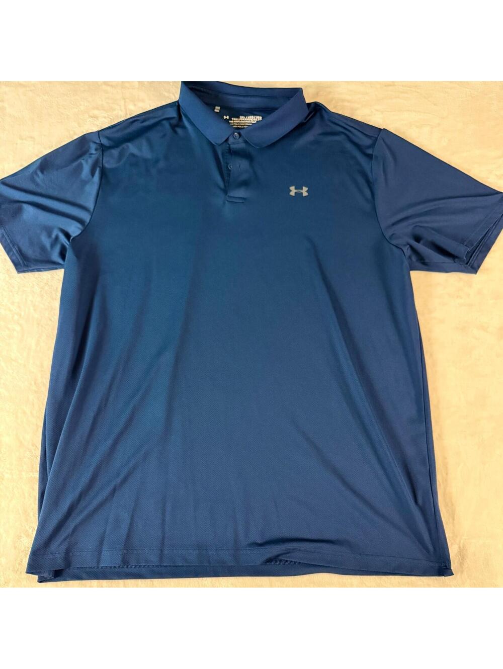 Under Armour Polo Shirt Mens‎ 3XLT Blue Golf Tech Performance XXXL 3XL Tall